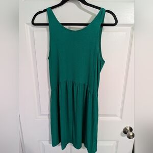 Vintage Green Fighting Eel Sleeveless Dress Size Medium